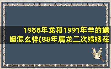 <strong>1988年龙和1991年羊的婚姻</strong>