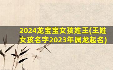 2024龙宝宝女孩姓王(王姓女孩名字2023年属龙起名)