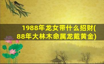 1988年龙女带什么招财(