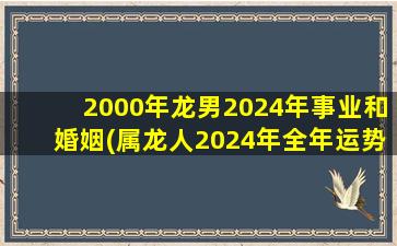 2000年龙男2024年事业和婚