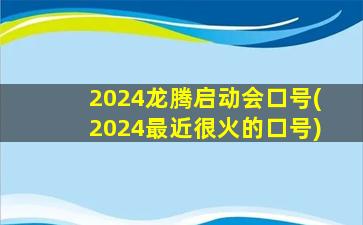 2024龙腾启动会口号(202