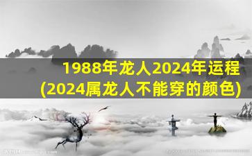 1988年龙人2024年运程(2024属