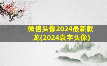 微信头像2024最新款龙(2024袁字头像)