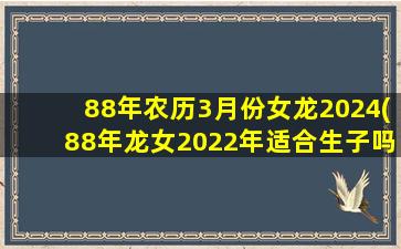 88年农历3月份女龙2024(88年