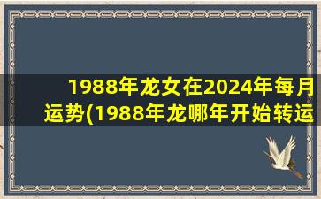 1988年龙女在2024年每月运