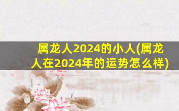 <strong>属龙人2024的小人(属龙人</strong>