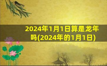 2024年1月1日算是龙年吗(2024年的1月1日)