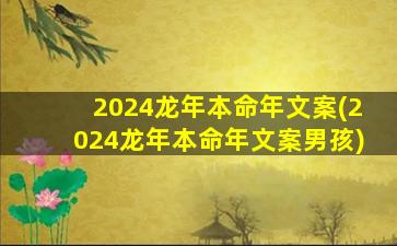 2024龙年本命年文案(202