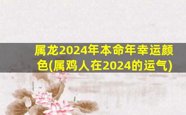 属龙2024年本命年幸运颜色(属鸡人在2024的运气)